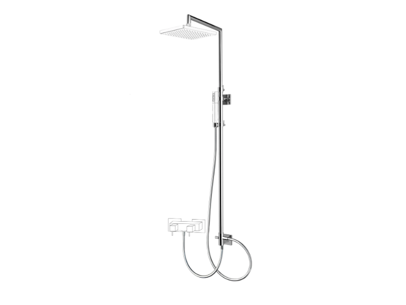 CORNER TELESCOPIC 00470/ID / 00470/ED - Wall-mounted shower panel with diverter by Carimali