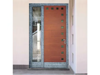 Mahogany entry door - Exterior mahogany entry door by CARMINATI SERRAMENTI
