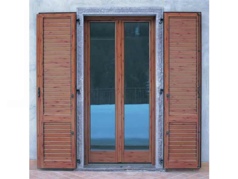 PASSIVE 120 - Aluminium and wood patio door by CARMINATI SERRAMENTI