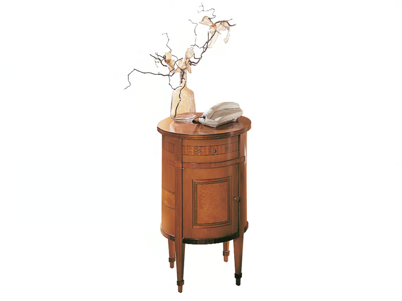 AURORA - Round bedside table with drawers by Carpanelli
