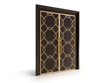 6803 - Wooden door with golden decor by Carpanese Home