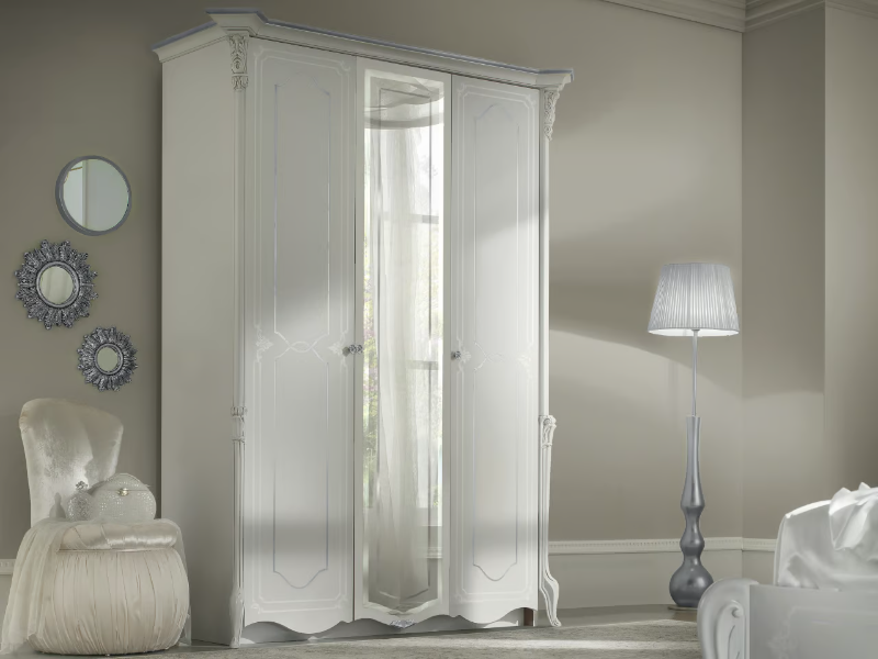 GIULIETTA - Mirrored wooden wardrobe by CASA +39
