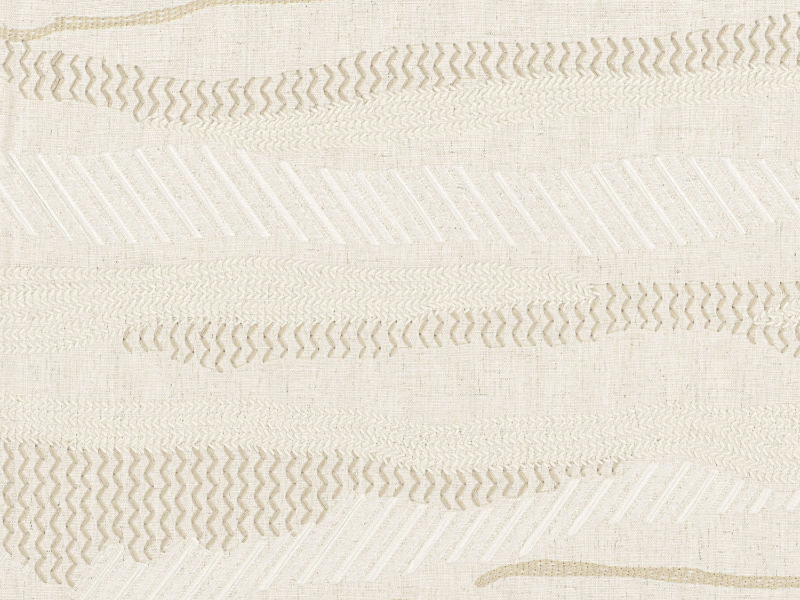 ASO - Embroidered solid-color fabric for curtains by CASAMANCE