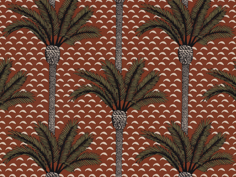 ATLAS - Washable nonwoven wallpaper with floral pattern by CASAMANCE