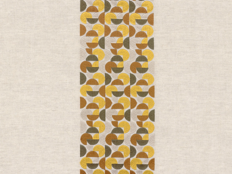 BALANCHINE - Embroidered fabric for curtains with graphic pattern by CASAMANCE