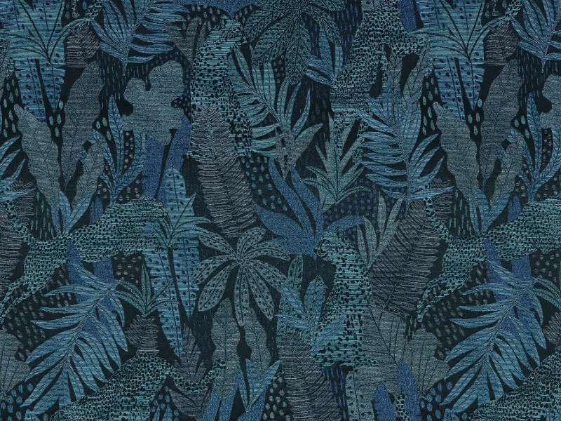 PANTHERE - Printed fabric with floral pattern by CASAMANCE