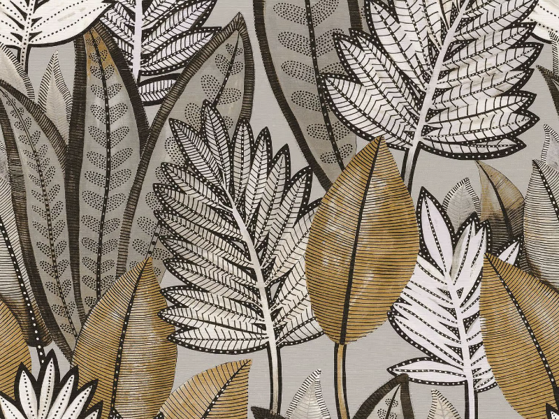 SABAL - Washable nonwoven wallpaper with floral pattern by CASAMANCE