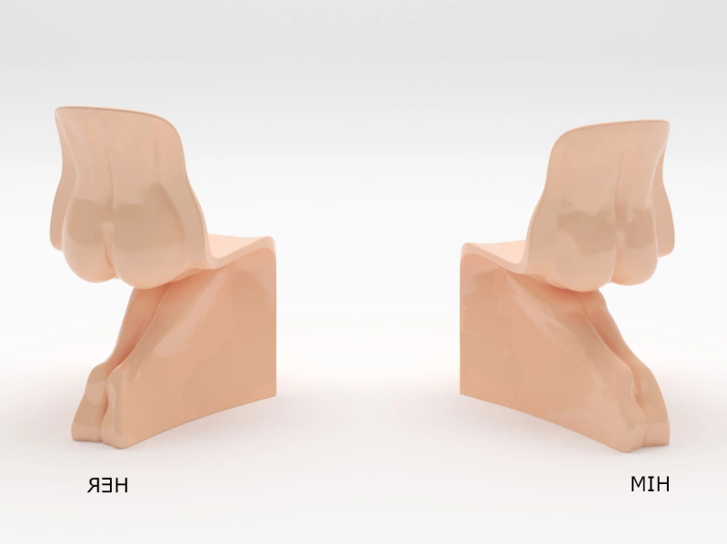 HIM & HER PEACH FUZZ LIMITED EDITION - Polyethylene chair by Casamania & Horm
