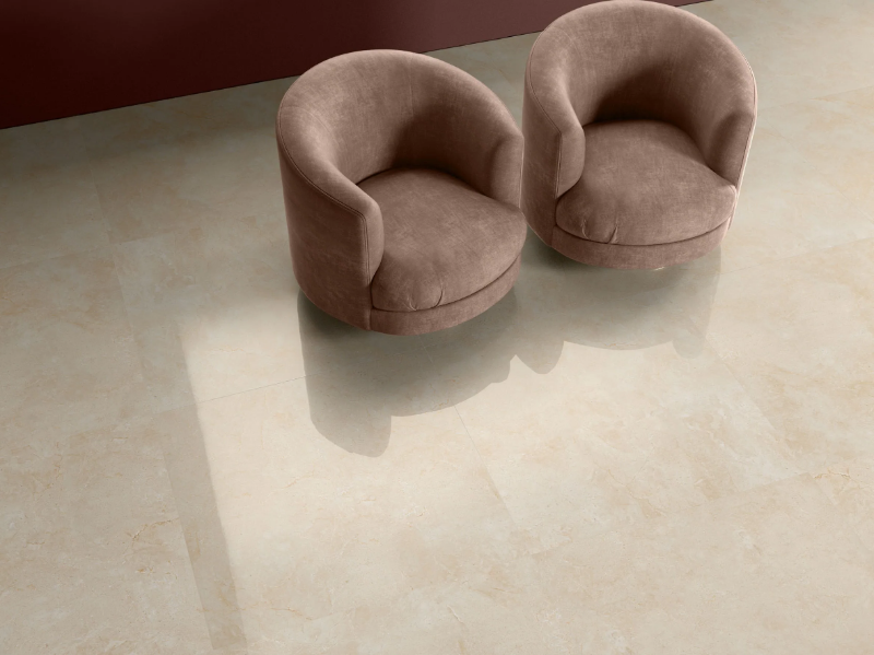 THEMAR CREMA MARFIL - Porcelain stoneware wall/floor tiles with marble effect by CERAMICA SANT'AGOSTINO