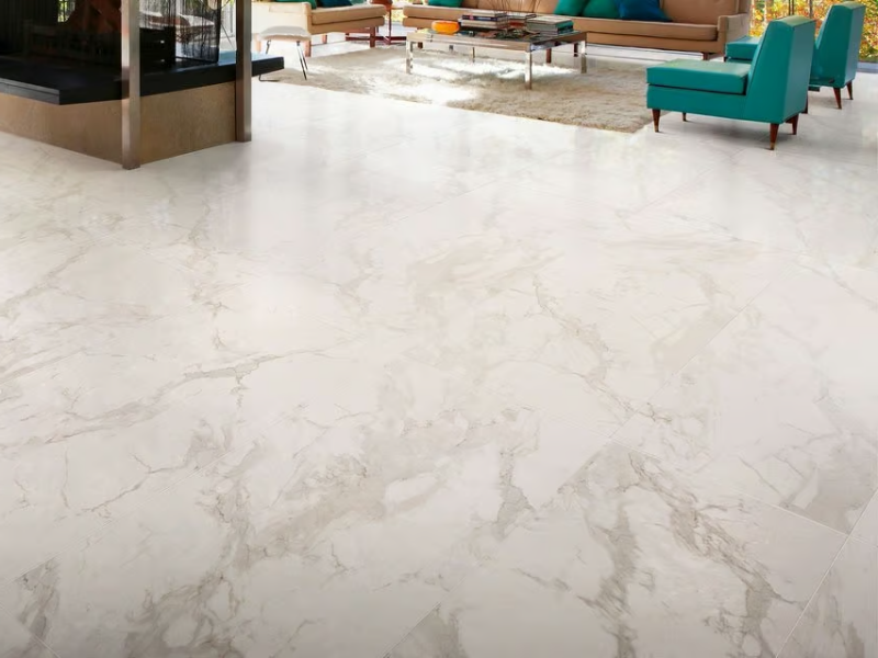 THEMAR VENATO GOLD - Porcelain stoneware wall/floor tiles with marble effect by CERAMICA SANT'AGOSTINO