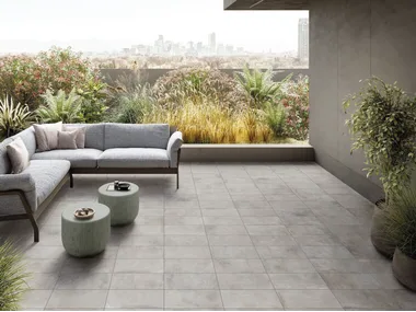 STREET SILVER - Porcelain stoneware wall/floor tiles with concrete effect by CERAMICHE KEOPE