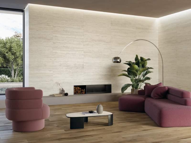 TREVI IVORY - Porcelain stoneware wall/floor tiles with stone effect by CERAMICHE KEOPE