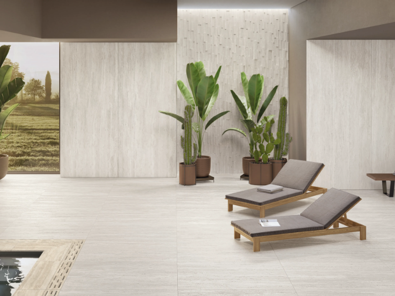 TREVI PEARL - Porcelain stoneware wall/floor tiles with stone effect by CERAMICHE KEOPE