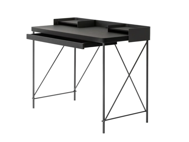 BÉLA - Rectangular wood veneer writing desk with drawers by Christine Kröncke Interior Design