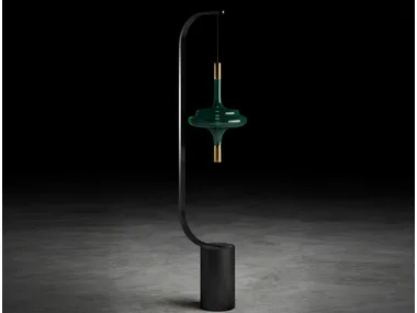 PYRIA - Brass floor lamp by Cider Edition