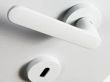ONE CC 11 R-RY - Cromall® door handle on rose with lock by Colombo Design