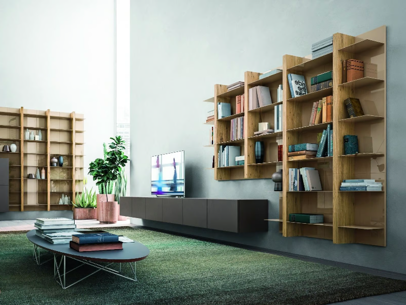 DAY SYSTEM 06 - Sectional wall-mounted storage wall by Composit