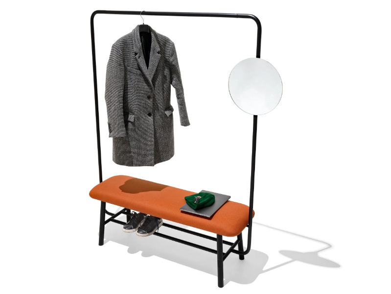 YO! WELCOME - Free standing metal hallway unit with mirror by Connubia
