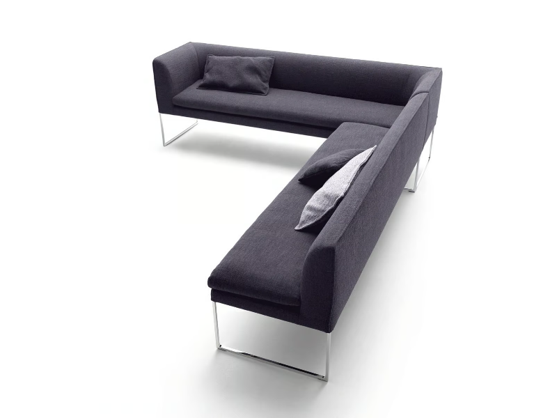 MELL - Corner fabric bench with back by Cor