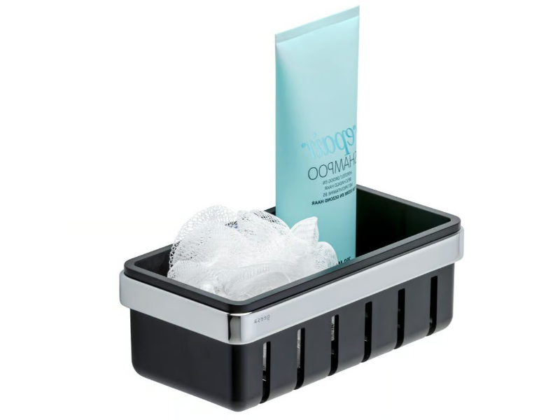 FRAME CHROME BLACK - ABS and metal shower basket by Coram