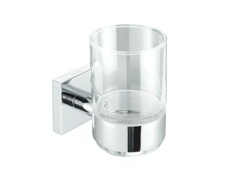 NELIO - Wall-mounted glass toothbrush holder by Coram