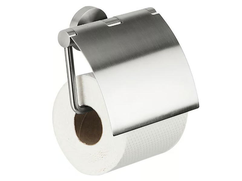 NEMOX - Stainless steel toilet roll holder with cover by Coram