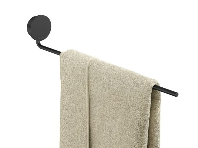 OPAL BLACK - Swivel stainless steel towel rack by Coram
