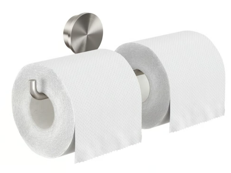 OPAL - Double stainless steel toilet roll holder by Coram