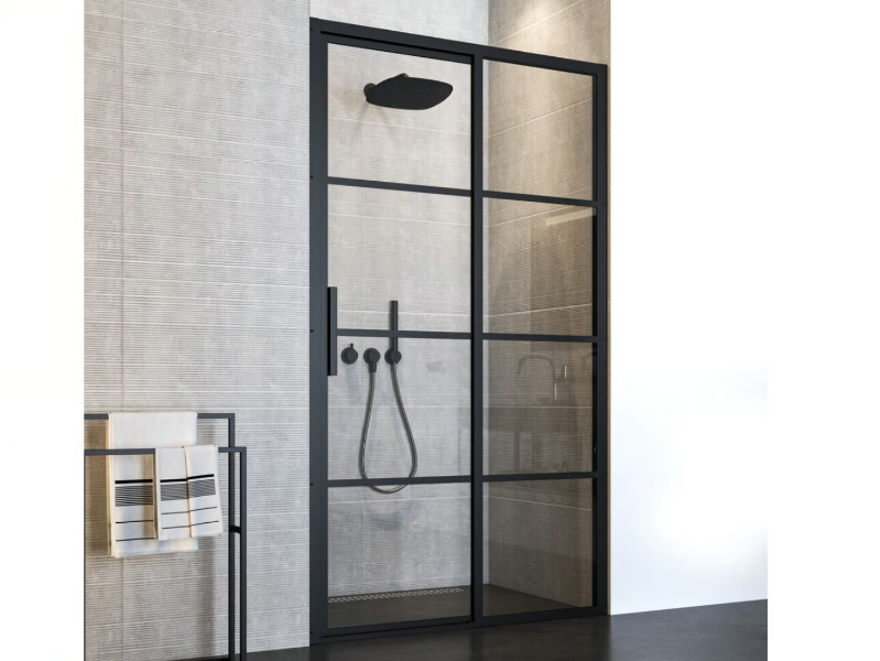 SOHO - Niche tempered glass shower cabin with sliding door by Coram