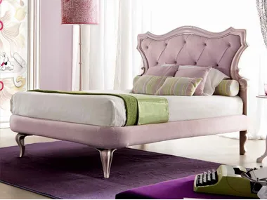 GIUSY - Full size bed with upholstered headboard by CorteZari