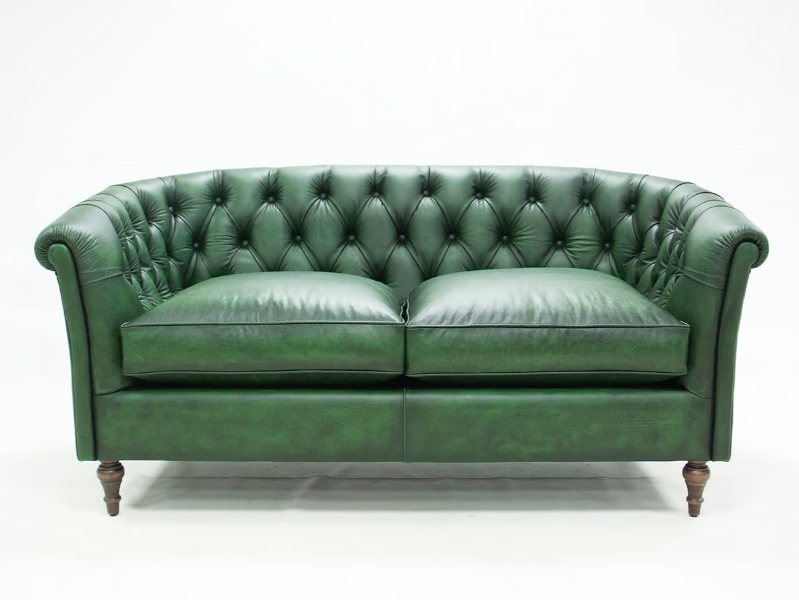 CLASS ORIGINS - 2 seater tufted leather sofa by Crearte Collections