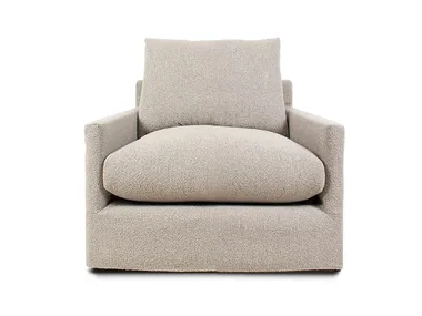 IPANEMA CONTEMPORAIN - Jute armchair with removable cover with armrests by Crearte Collections