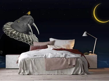 THE WALRUS AND THE FINCH - Panoramic wallpaper _ creativespace by Creative Space