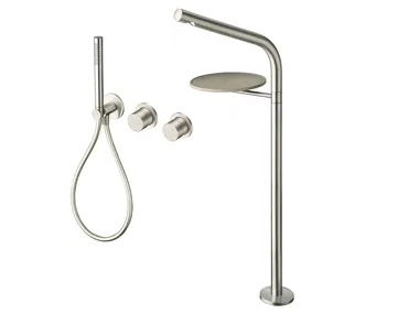 SX CRISX133 - 4 hole floor standing bathtub set with hand shower by CRISTINA Rubinetterie