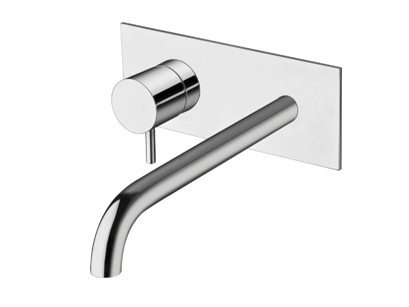 TRICOLORE VERDE CRITV258 - Wall-mounted washbasin mixer with plate by CRISTINA Rubinetterie