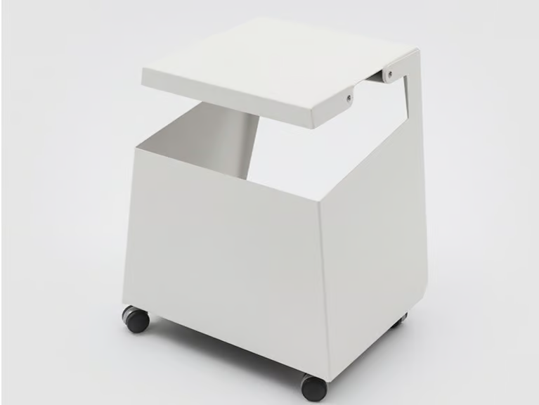 SMITH - Powder-coated sheet metal multifunctional item with castors by Danese Milano