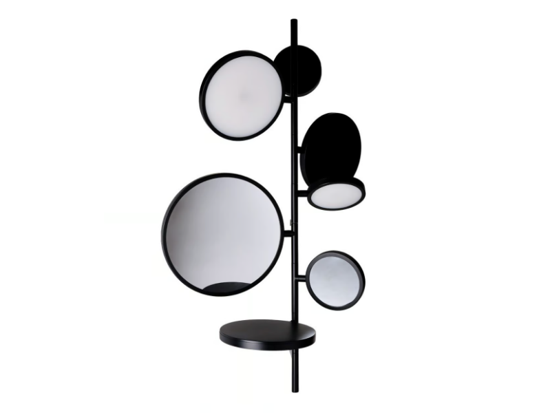 TELL ME STORIES - Mirror with integrated lighting and shelfs by DCWéditions