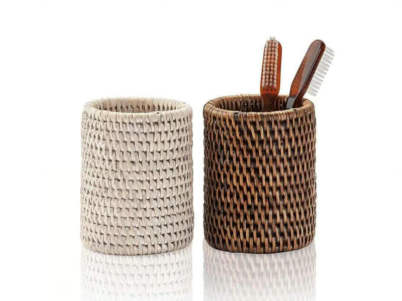BASKET BER - Countertop rattan toothbrush holder by DECOR WALTHER