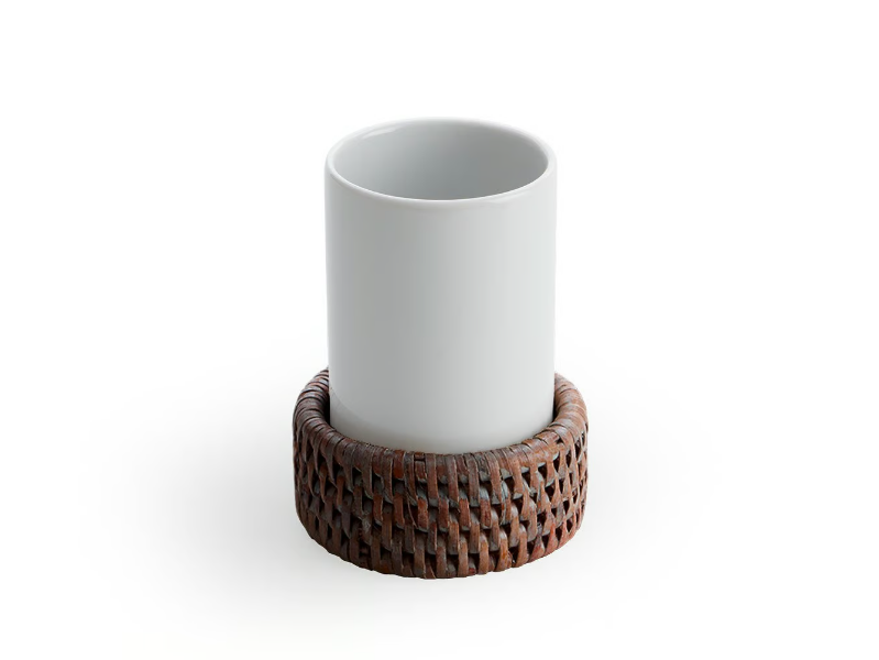 BASKET SMB - Countertop porcelain toothbrush holder by DECOR WALTHER