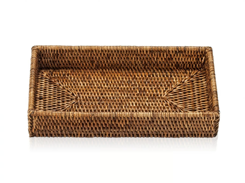 BASKET TAB2 - Rectangular rattan tray by DECOR WALTHER