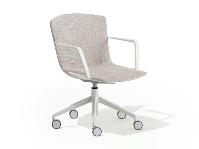 CALUM OFFICE TASK - Swivel office chair with castors with 5-Spoke base by Desalto