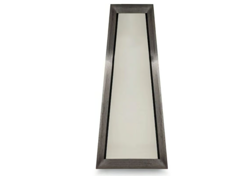 TRAPEZIO - Contemporary style countertop freestanding framed wooden mirror by Devina Nais