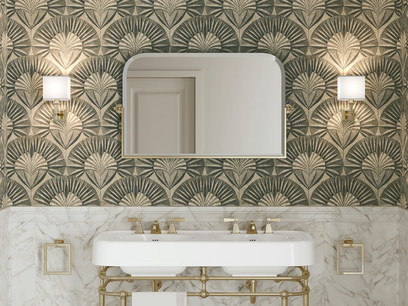 COROLLA GOLD LEAF - Vinyl wallpaper by Devon&Devon