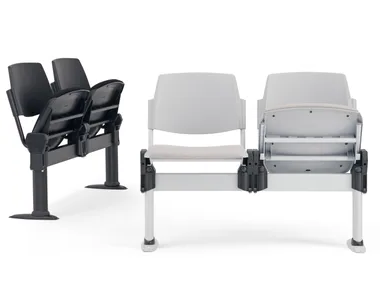 VOLÉE EASY SOFT - Freestanding beam seating with tip-up seats by Diemmebi