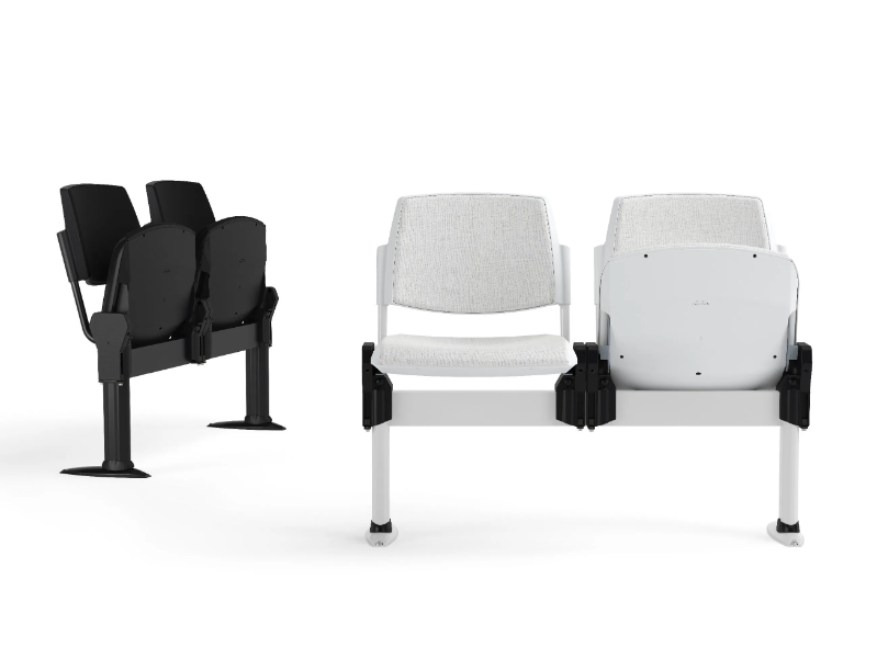 VOLÉE SOFT - Freestanding beam seating with tip-up seats by Diemmebi