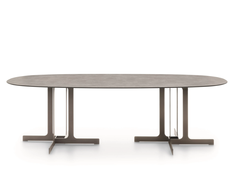 NELL OUTDOOR - Oval garden table by Ditre Italia