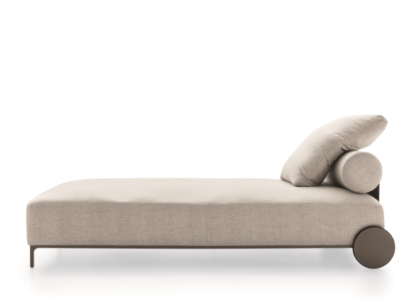 SANDERS AIR OUTDOOR - Fabric sun lounger with castors by Ditre Italia