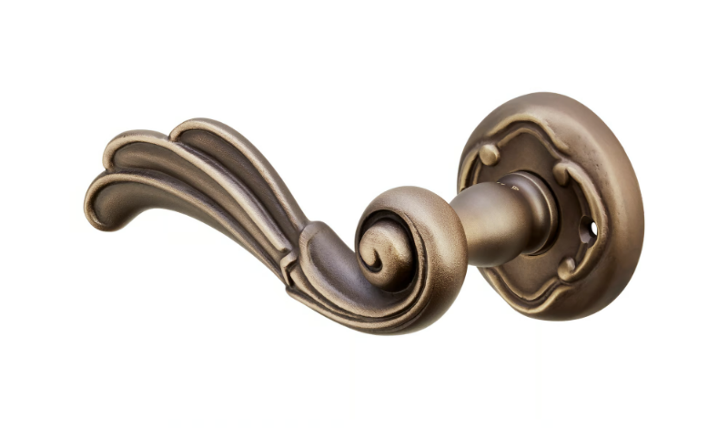 ONDA - Brass door handle on rose by Dnd