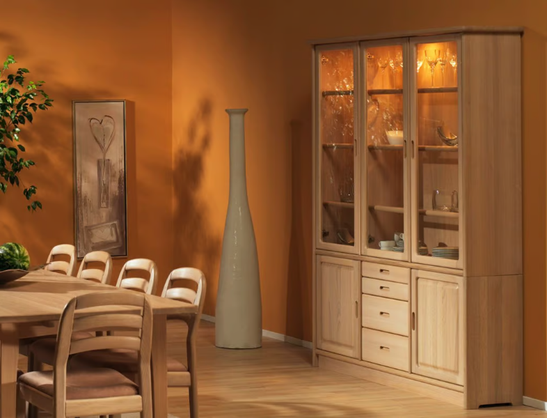 1186M - Wooden highboard with doors by Dyrlund