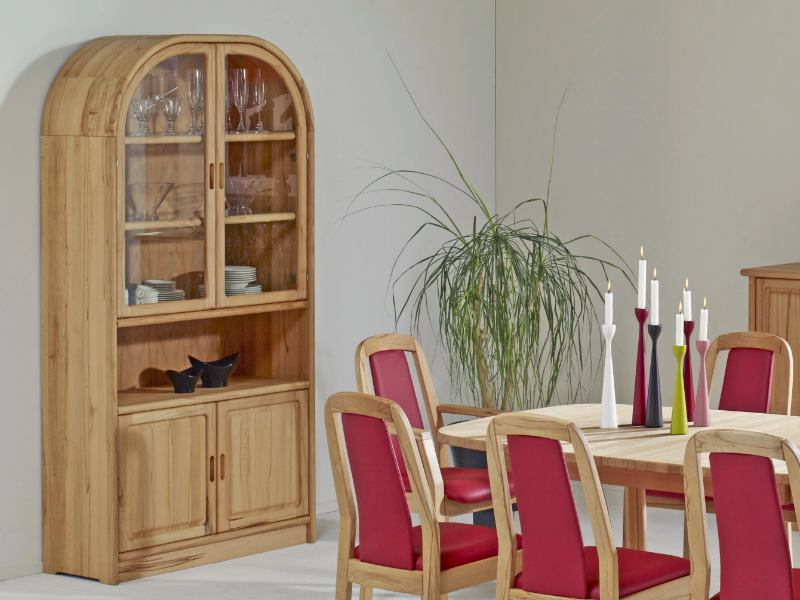 1194M - Wooden highboard with doors by Dyrlund